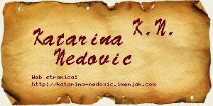 Katarina Nedović vizit kartica